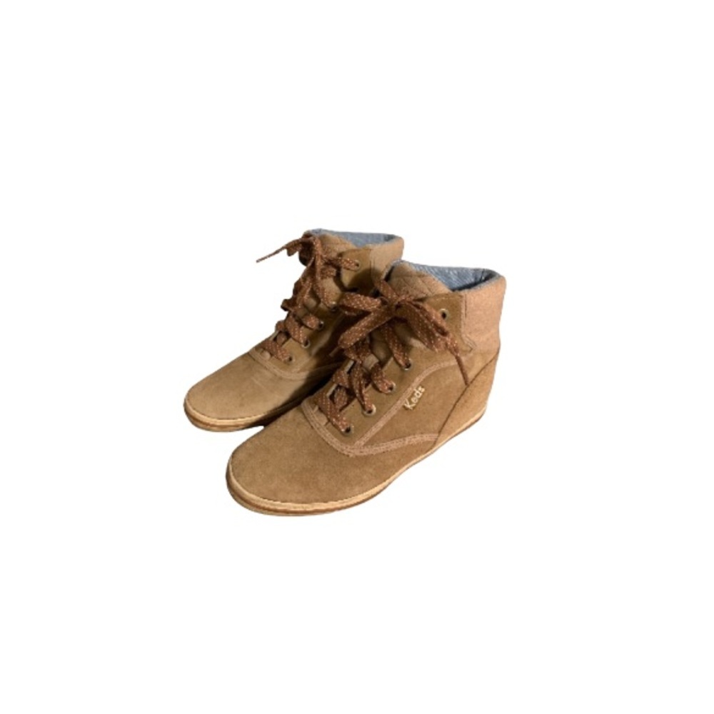 Keds Tan Suede High Top Wedge Sneakers - Women’s Size 8